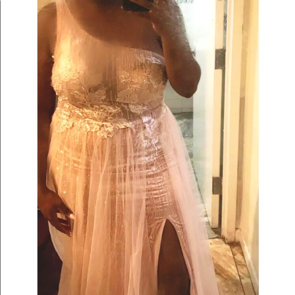Beautiful Portia & Scarlett Evening Gown in Stone